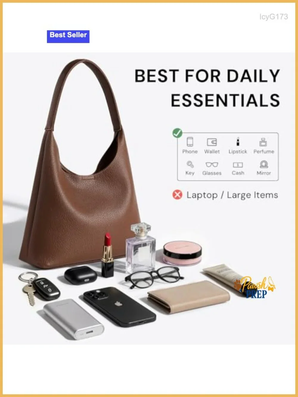Slouchy Hobo Shoulder Bag, Soft Vegan Leather, Fits iPad, Magnetic Closure